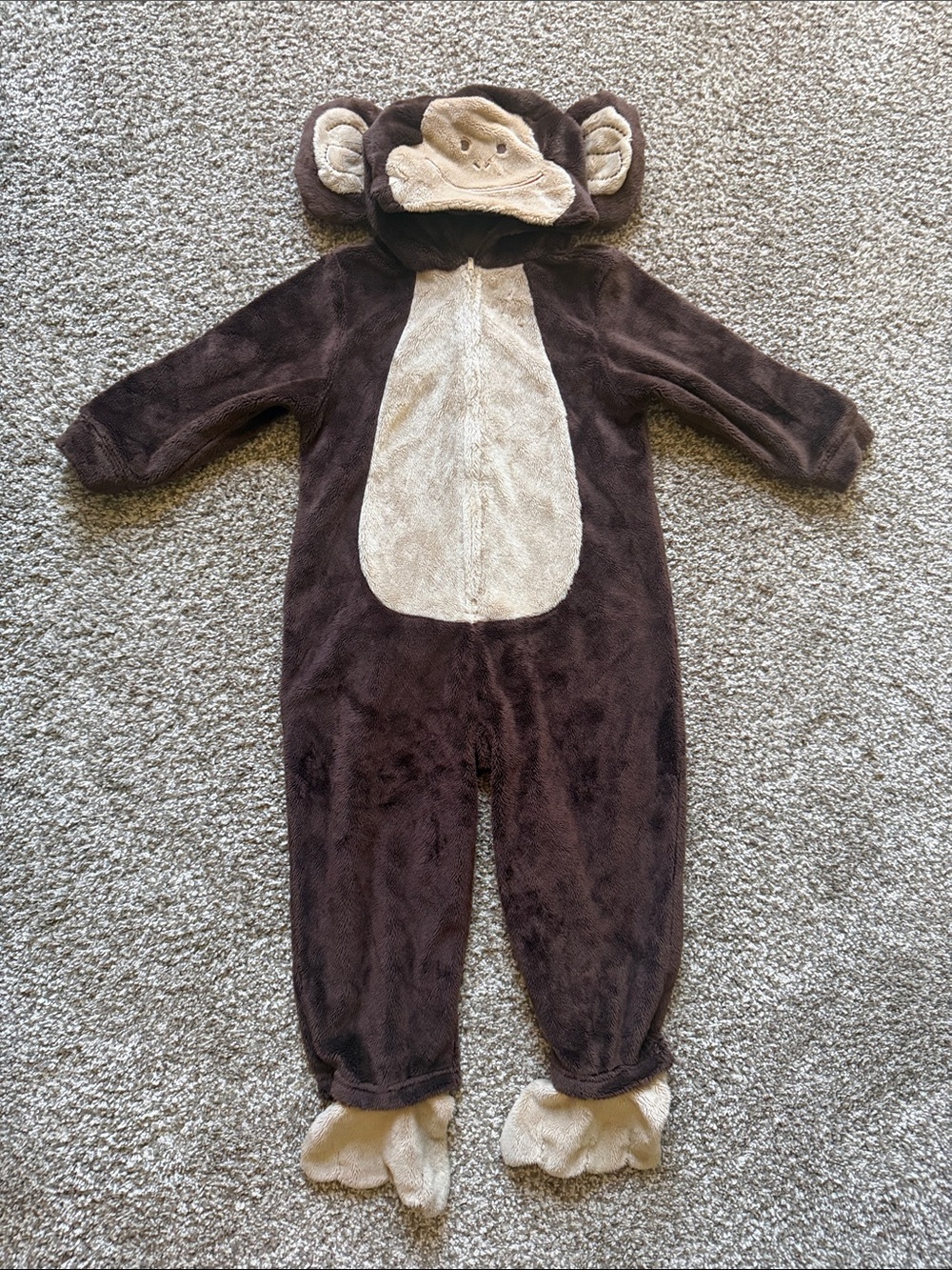 baby GAP 🐒 BROWN & CREAM MONKEY 🐒 BODYSUIT TODDLER 2YRS COSTUME 🌟EUC🌟